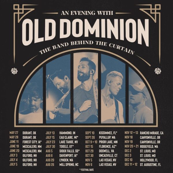 Old Dominion Announces The Band Behind the Curtain Tour Hometown