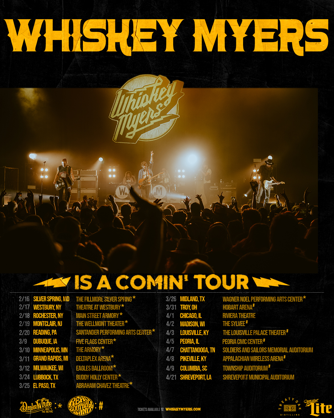 whiskey myers tour dates 2020