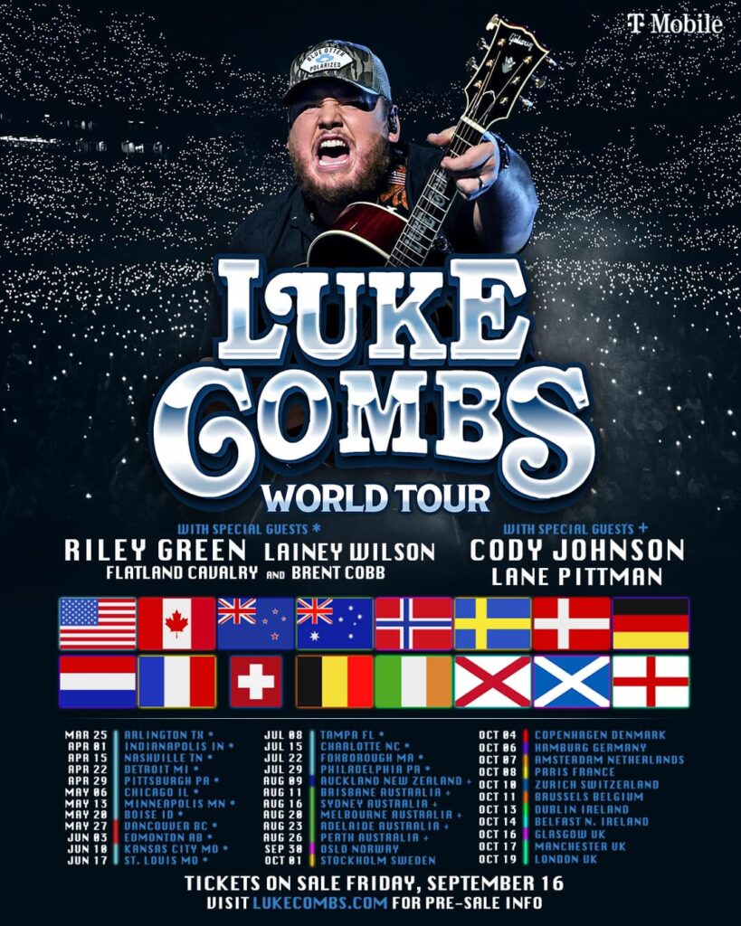 luke combs world tour setlist 2023