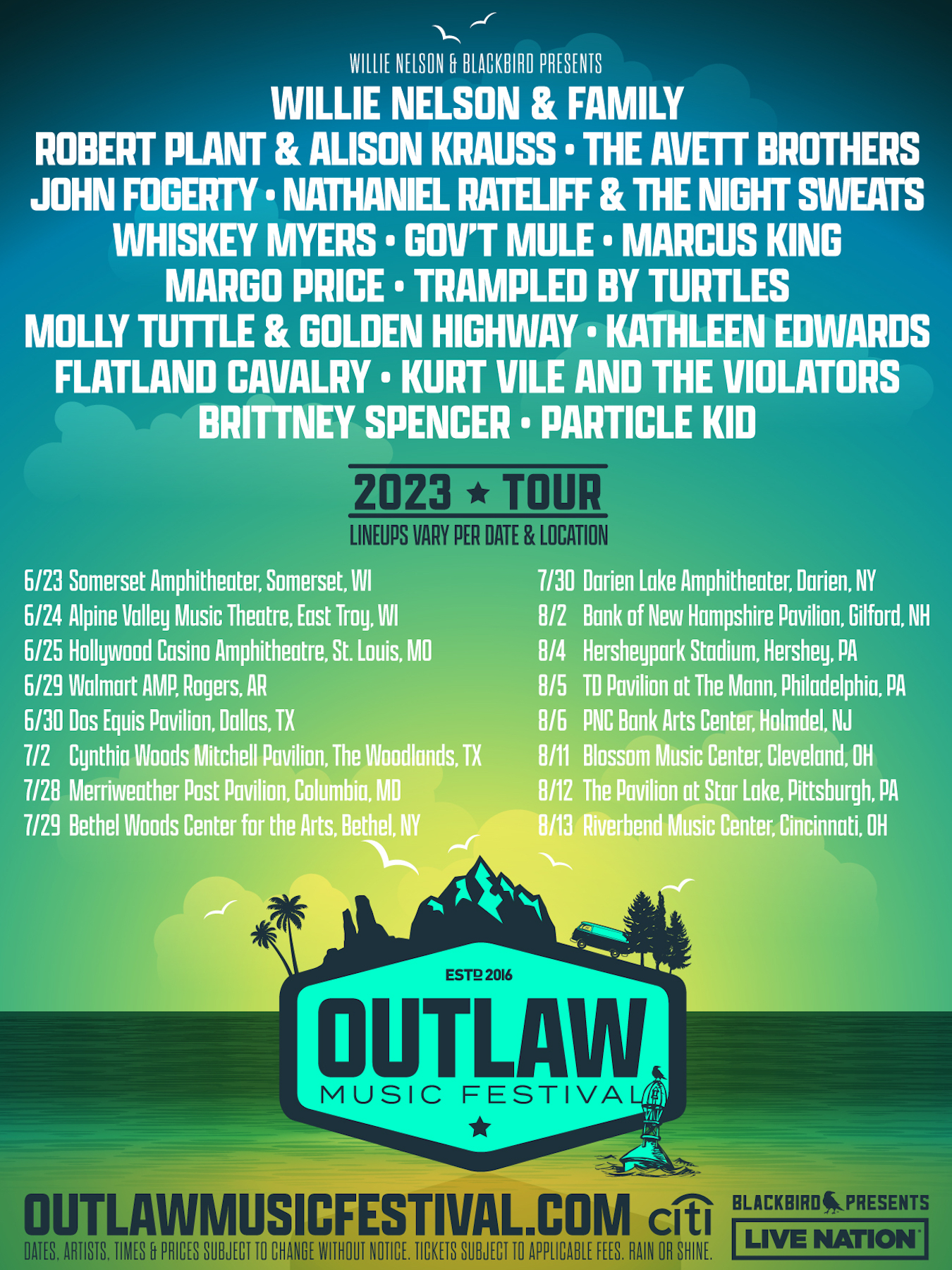 sam outlaw tour 2023