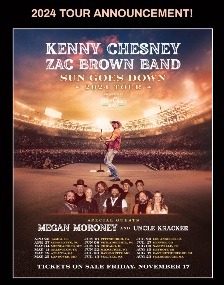 Kenny Chesney Announces 2024 “Sun Goes Down” Tour Hometown Country Music