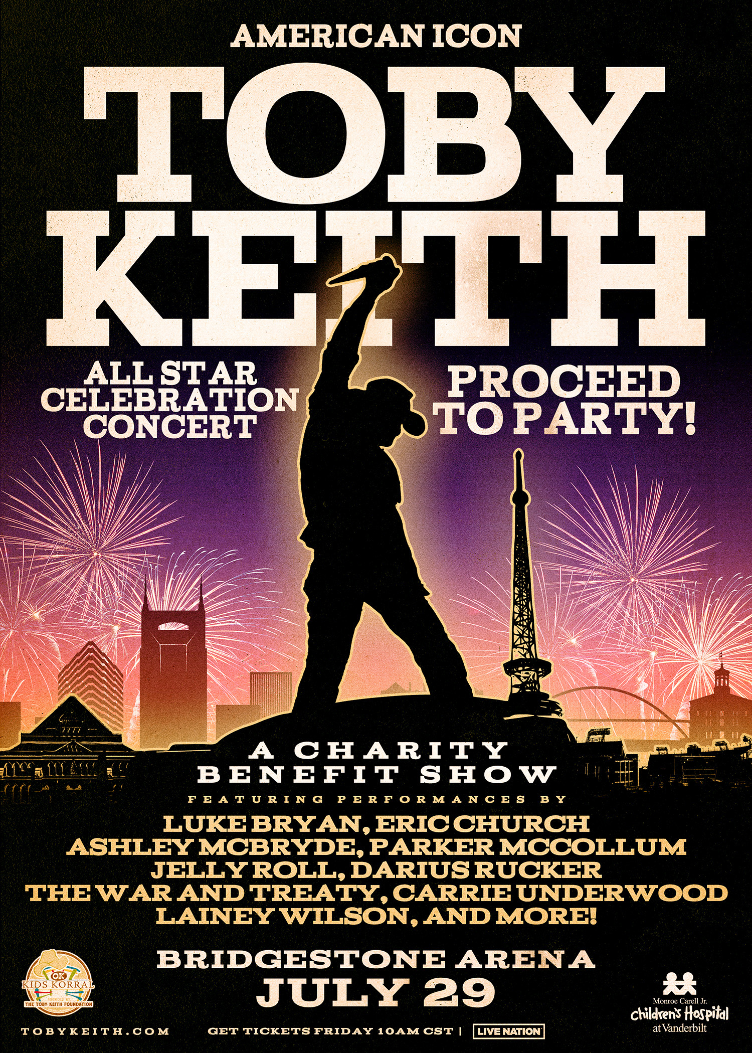 American Icon Toby Keith All Star Celebration Concert - Nashville, TN