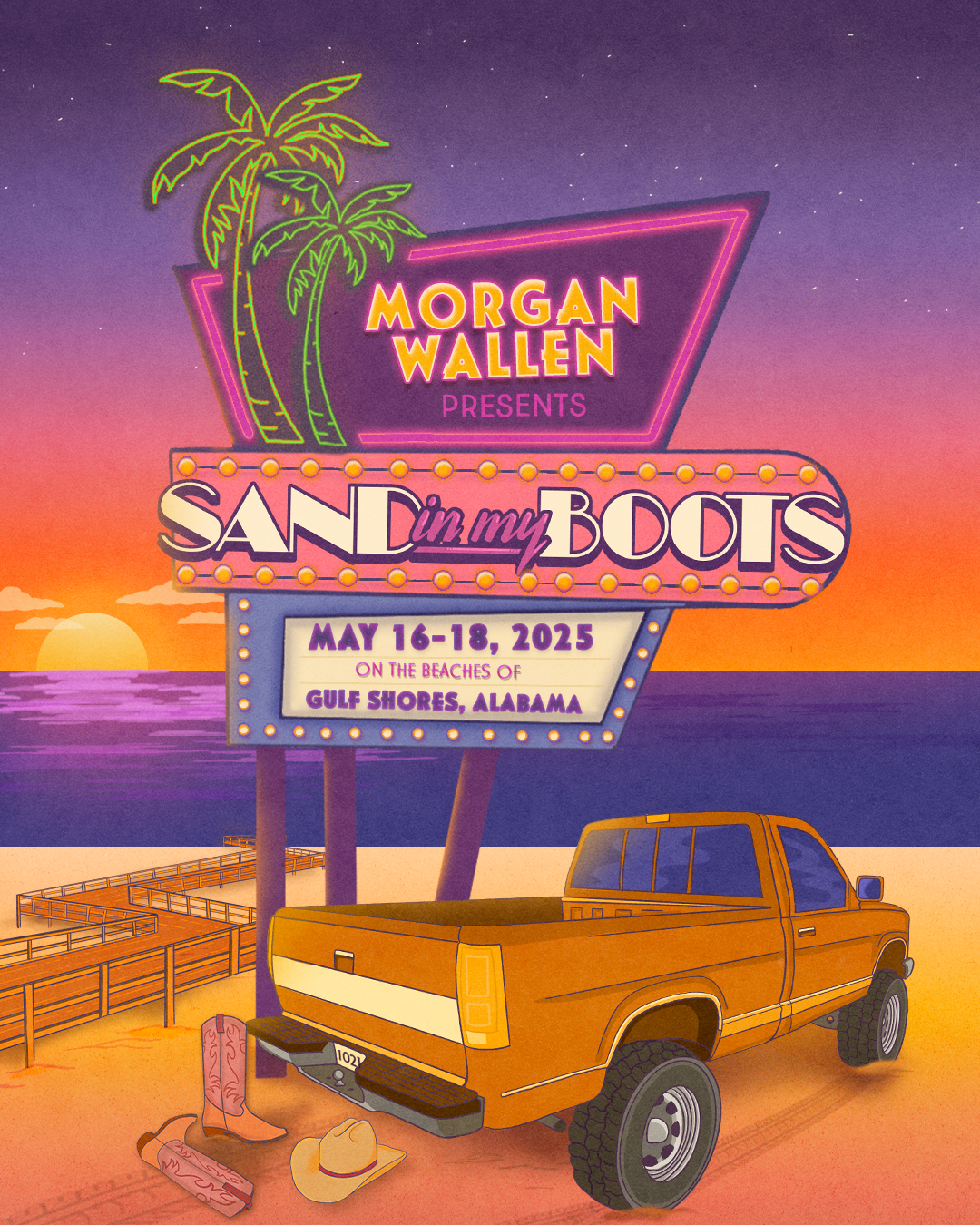 Morgan Wallen's Sand in My Boots - Gulf Shores, AL