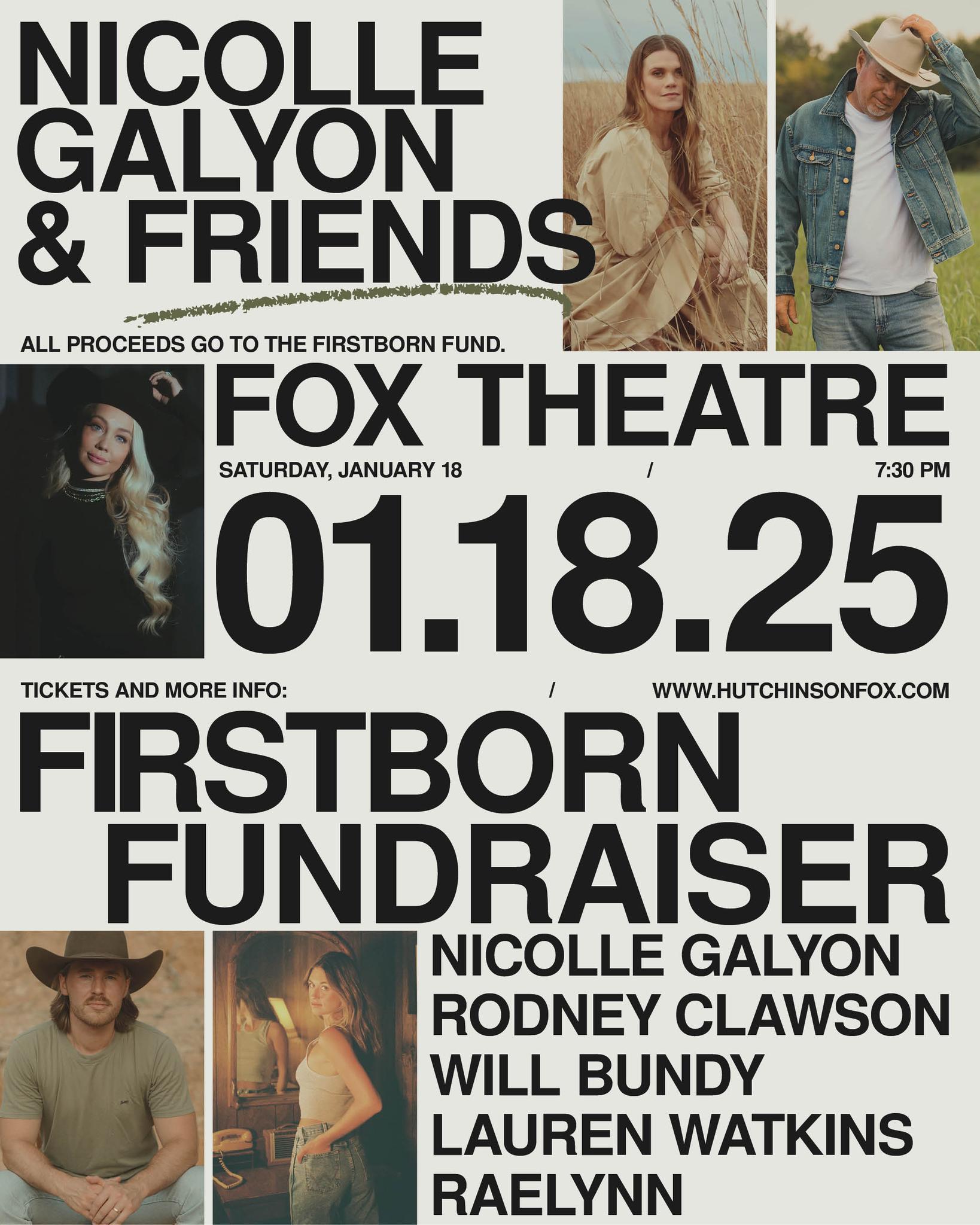 Nicolle Galyon & Friends: Firstborn Fundraiser - Hutchinson, KS