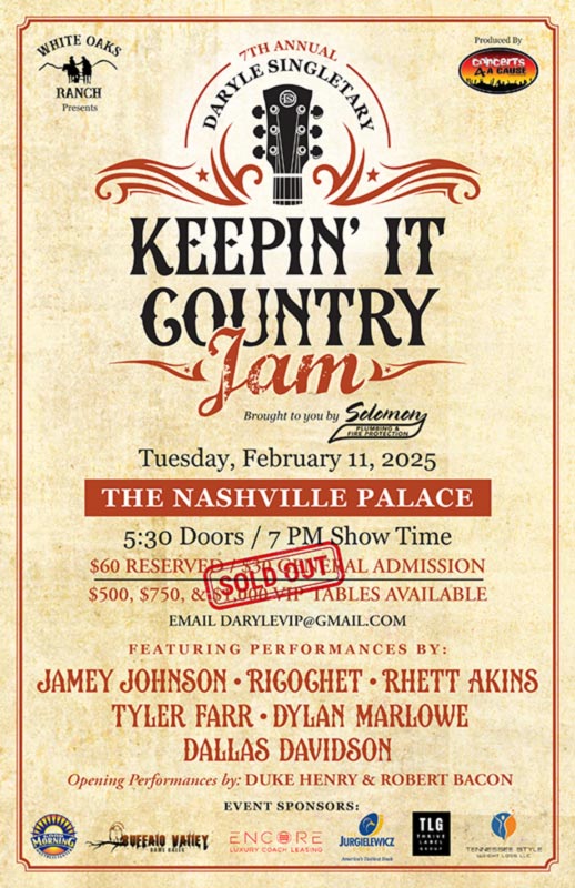 7th Annual Daryle Singletary "Keepin' it Country" Jam - Nashville, TN